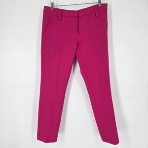Paige Hot Pink Camellia Straight Leg Pants Size 8